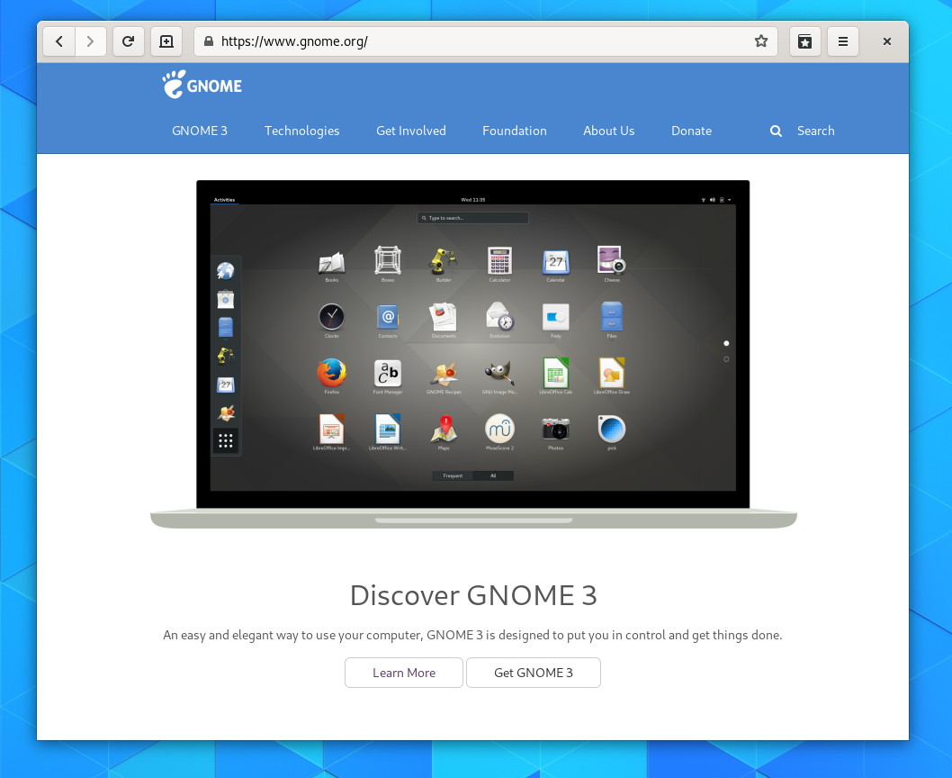 Screenshot of GNOME Web, src: wiki.gnome.org